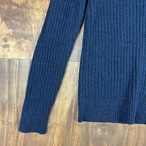 Field & Stream Mens Sweater Blue Heavy Knit Reinforced Shoulders 1/4 Zip Large - Picture 3 of 13